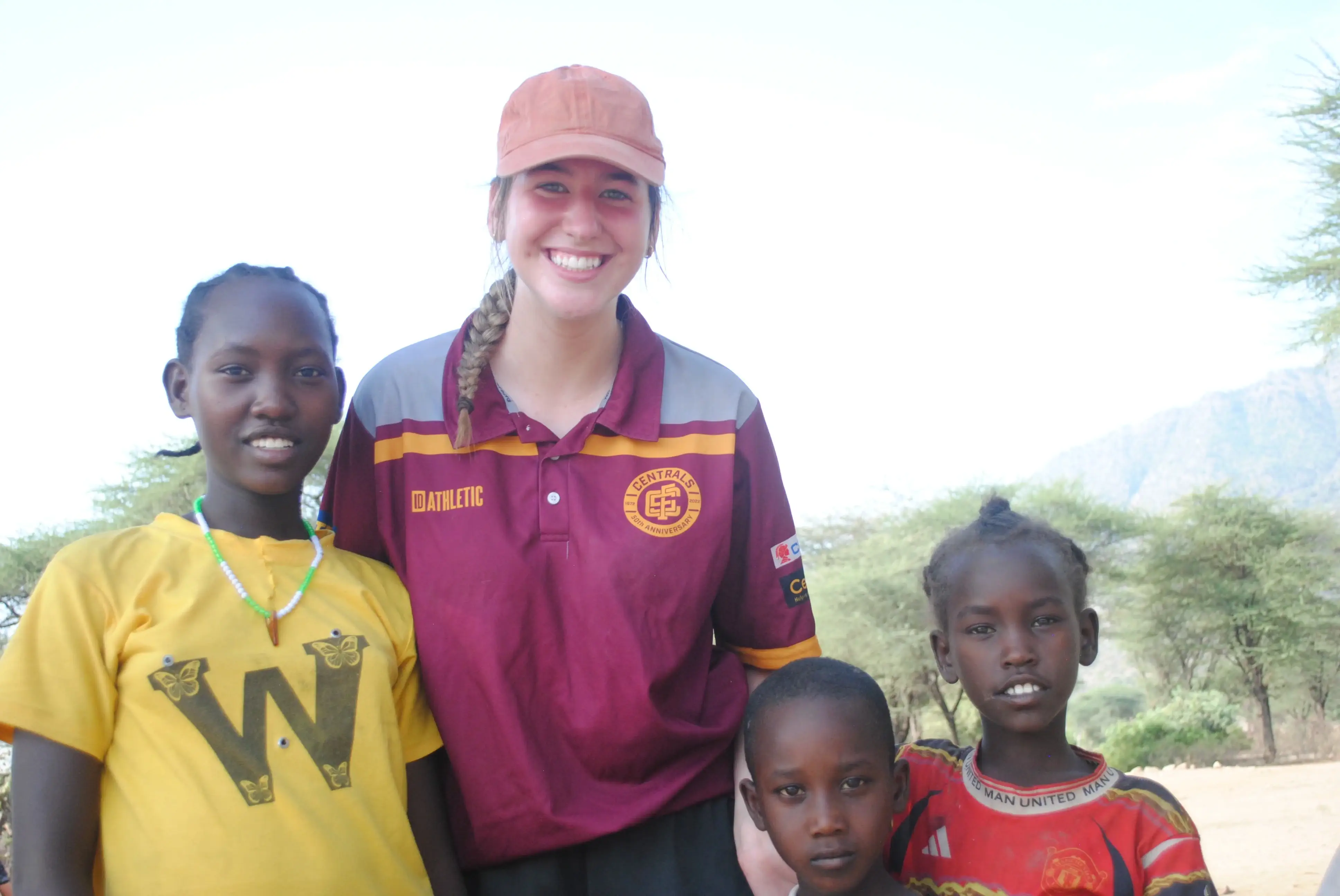 Sidney Switzer with local children