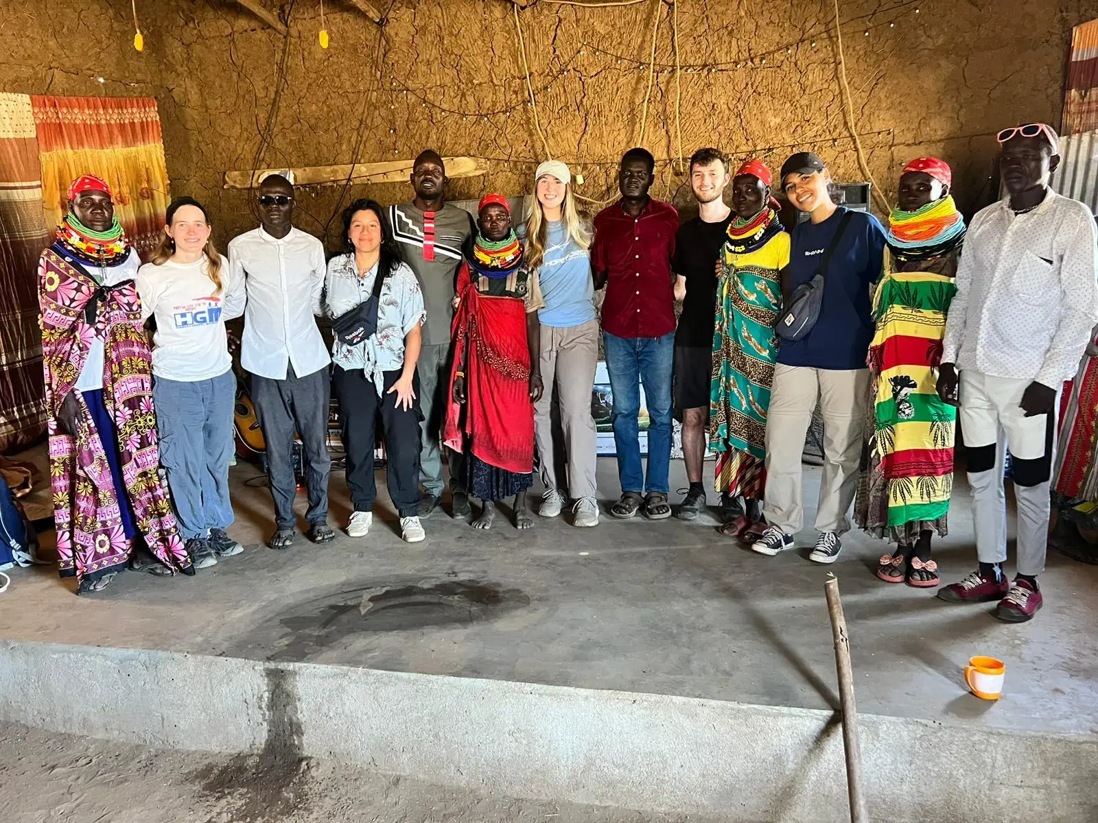 Sidney Switzer gathering with the local community