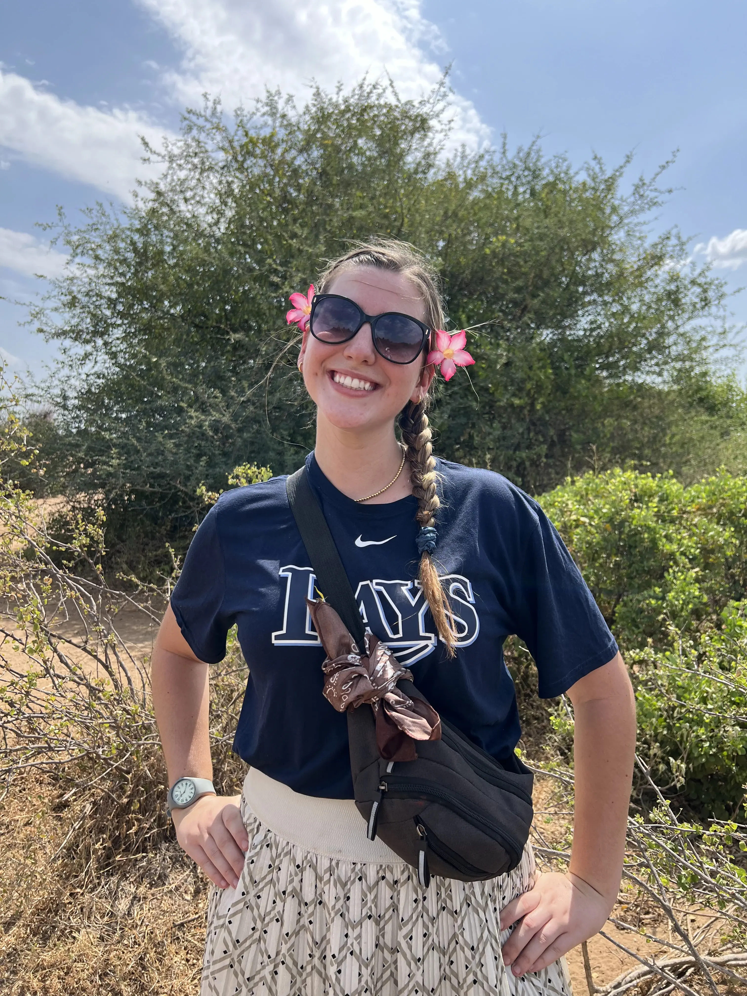 Sidney Switzer in a Rays shirt